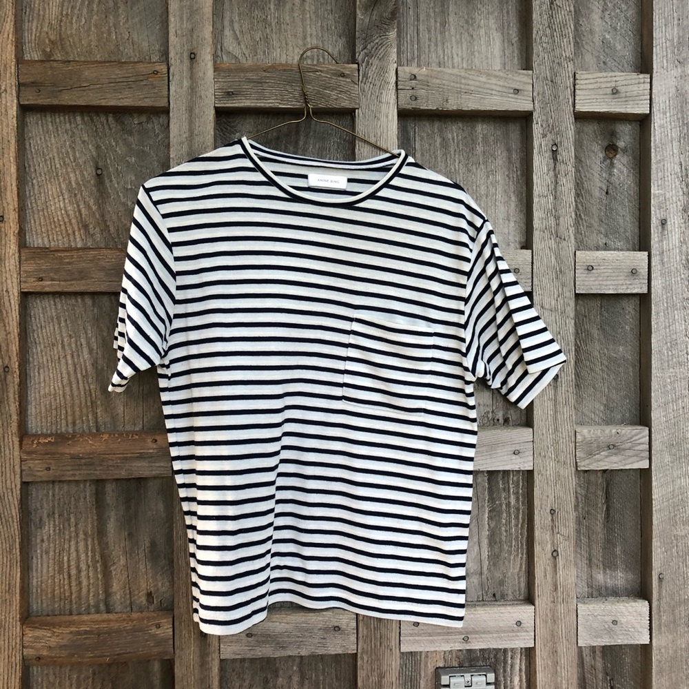 Never Worn Annie Bing Striped Tee